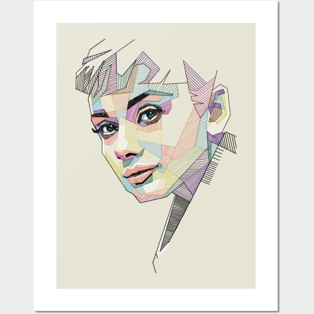 beautiful audrey hepburn Wall Art by BAJAJU